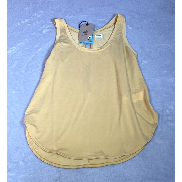 Prana Tops - PrAna‎ Tagus Tank Womens Size S Mustard Yellow Keyhole Back Basic Top Outdoors